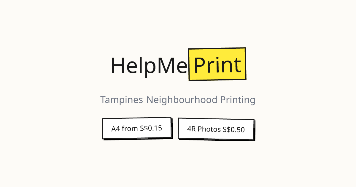 HelpMePrint — Order Prints Online | Tampines, Singapore